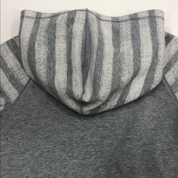 Under Armour Kids Hoodie in Gray and White Stripes - Picture 6 of 9